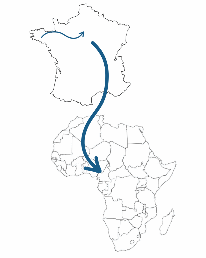 carte France Cameroun - Bretagne Ile-de-France Cameroun